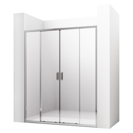 Душевая дверь Ambassador Forsa 17021108AX 130х200 стекло прозрачное профиль хром глянцевый